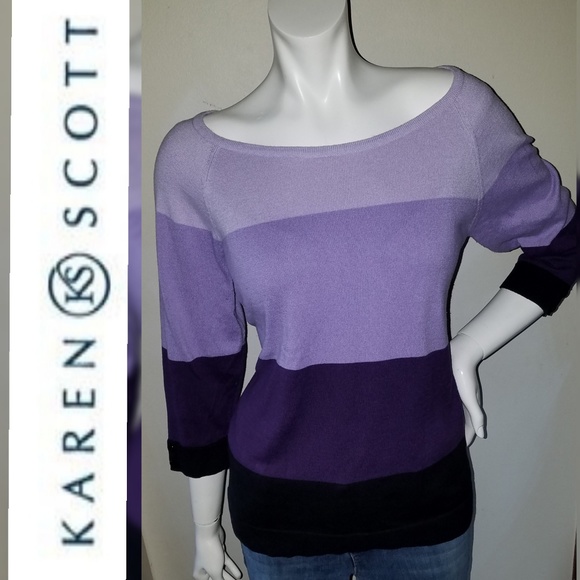 Karen Scott Tops - 💜💜 Karen Scott MACY'S Color Block Sweater Top